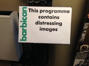 Barbican talk sign