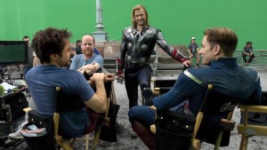 Film crew on the Avengers